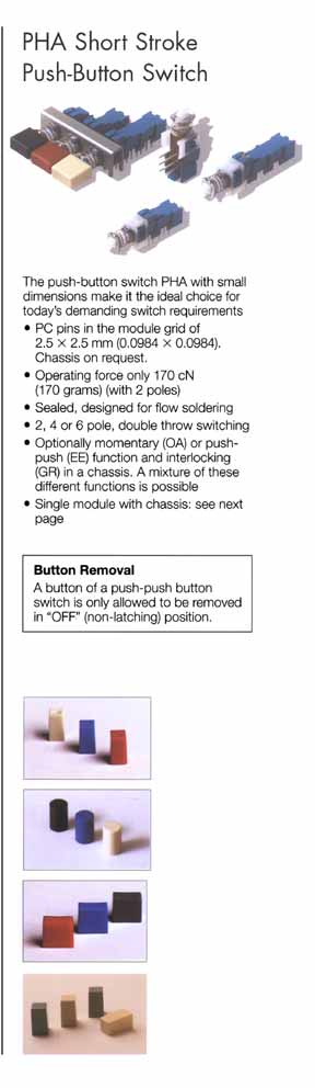 Elproma  PHA Short Stroke Push-Button Switch.
