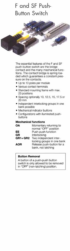Elproma F and SF Push Button Switch 