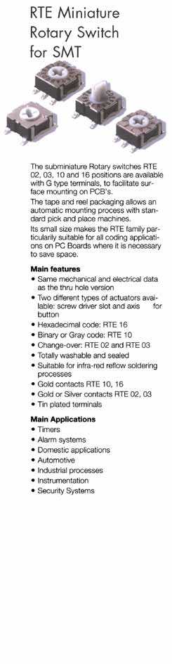 Elproma RTE and Miniature Rotary Switch for SMT