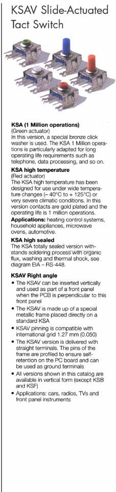 Elproma KSAV Slide-Actuated Tact Switches