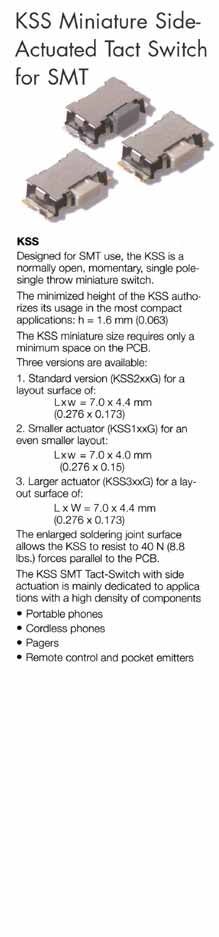 Elproma KSS Miniature Side-Actuated Tact Switch for SMT
