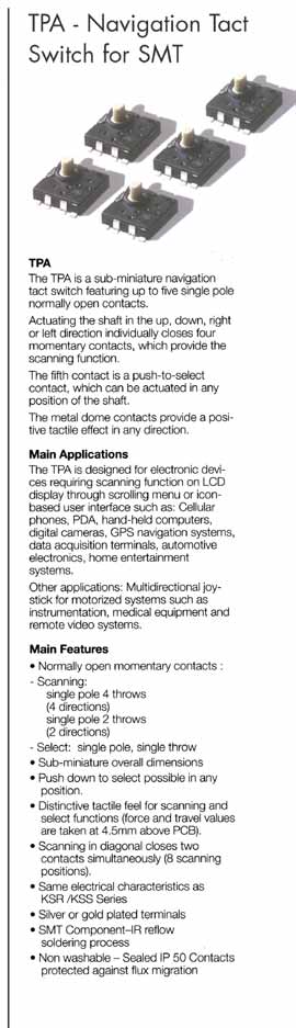 Elproma TPA Navigation Tact Switch for SMT